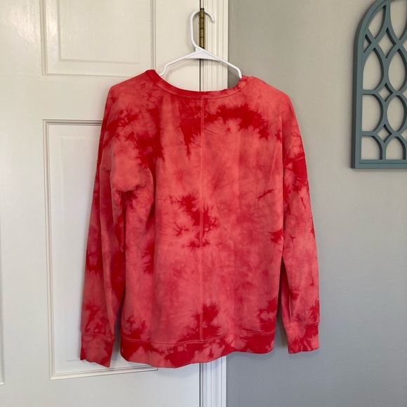 Tek Gear Women's Red Tie-Dye Sweatshirt - Picture 3 of 4